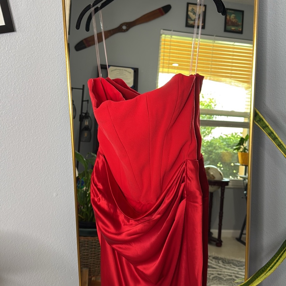 HOUSE OF CB 'Persephone' Scarlet Strapless Corset Maxi Dress NWOT - Picture 8 of 10